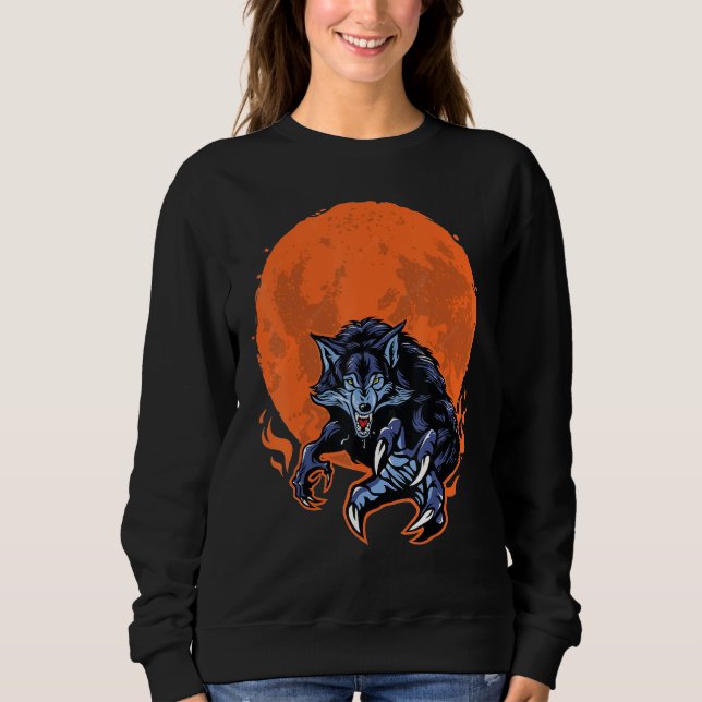Sweatshirt Loups hurlant sur la lune - Wolf Wolves Hunter_1 (Devant)
