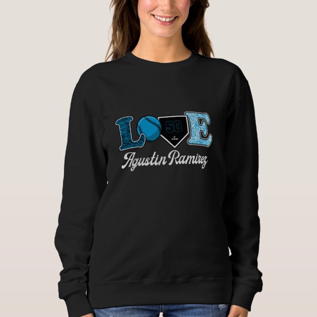 Sweatshirt Love Agustin Ramirez Miami Baseball MLBPA (Devant)