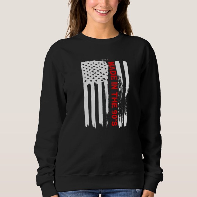 Sweatshirt Love America Fabriqué Dans Les Années 90 Drôle Usa (Devant)