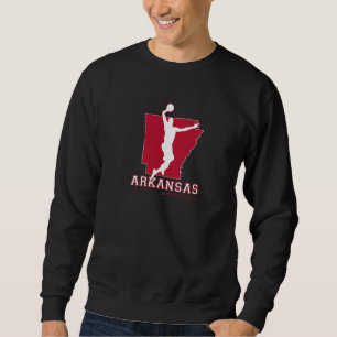 Sweatshirt Love Arkansan Hoops Fan Arkansas State Silhouette
