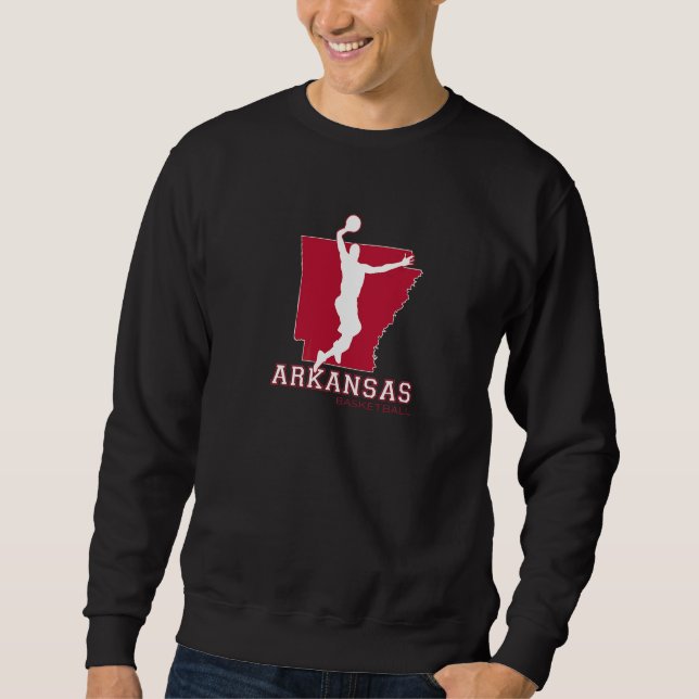 Sweatshirt Love Arkansan Hoops Fan Arkansas State Silhouette (Devant)