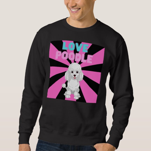 Sweatshirt Love Baby Poodle (Devant)