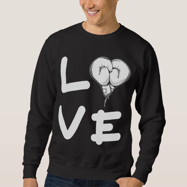 Sweatshirt Love Boxing Gants Boxing Fighter Punch (Devant)