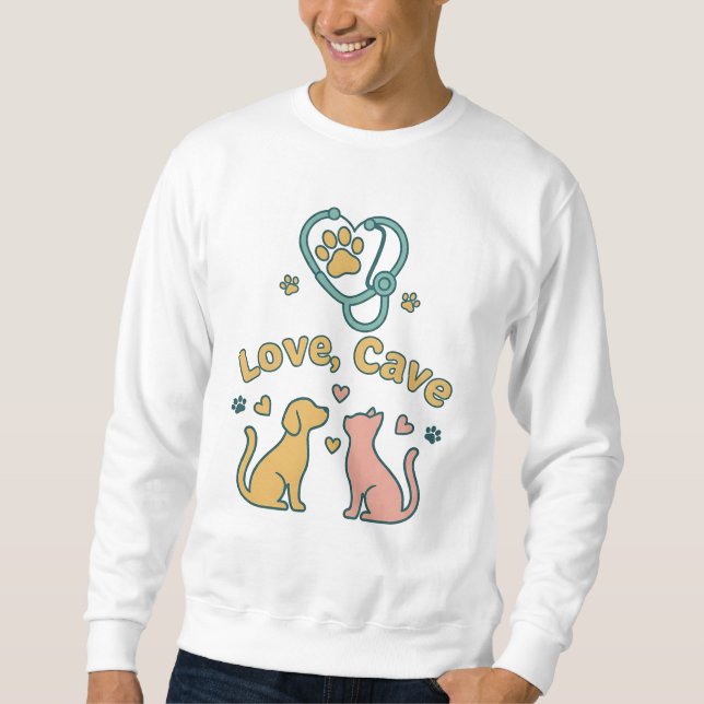 Sweatshirt Love, Care, Save Veterinarian Shirt  (Devant)