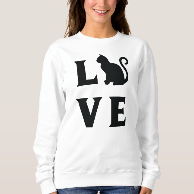 Sweatshirt Love Cat (Devant)