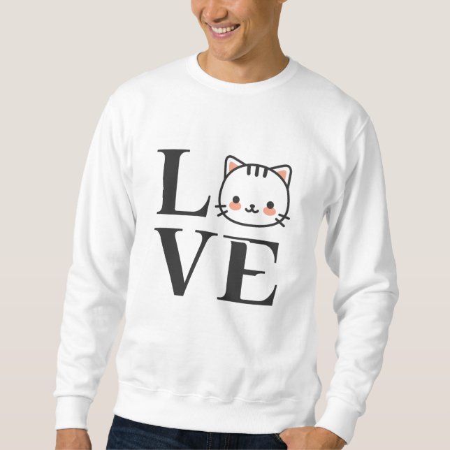 Sweatshirt Love Cats (Devant)