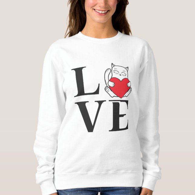Sweatshirt Love Cats (Devant)