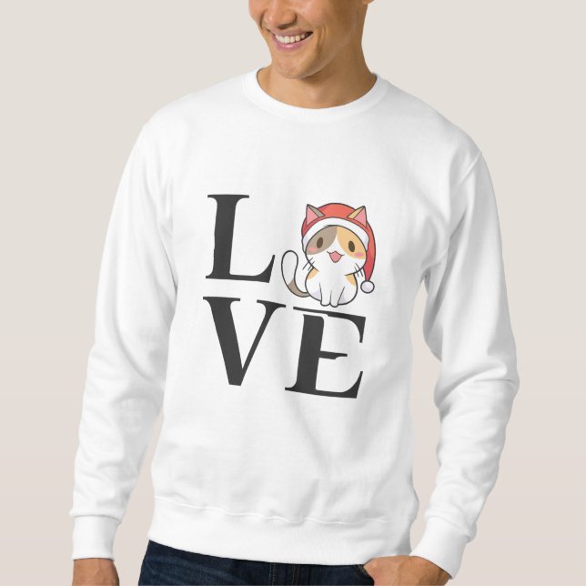 Sweatshirt Love Cats - Père Noël Kitten (Devant)