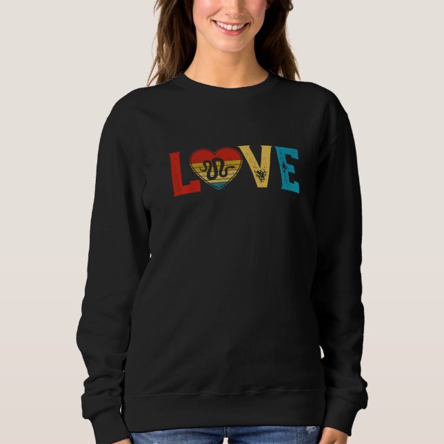 Sweatshirt Love Cute Snake Lover Animals Heart Valentine's Da (Devant)