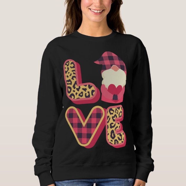 Sweatshirt Love Gnome Valentines Day, Love Valentine Gnomes H (Devant)
