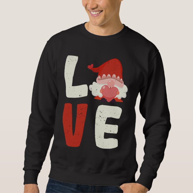 Sweatshirt Love Gnome Valentine's Day  V Day Gnomes  Couples (Devant)