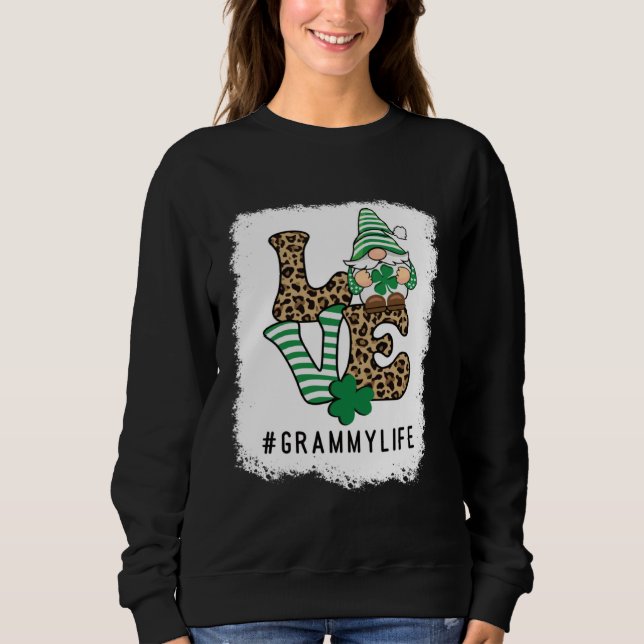 Sweatshirt LOVE Grammy Life Gnome  St Patrick s Day Lucky Sha (Devant)