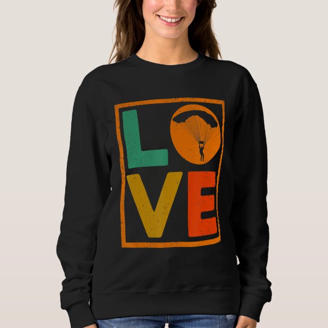 Sweatshirt Love Graphic Parachute Paramotor Parag (Devant)
