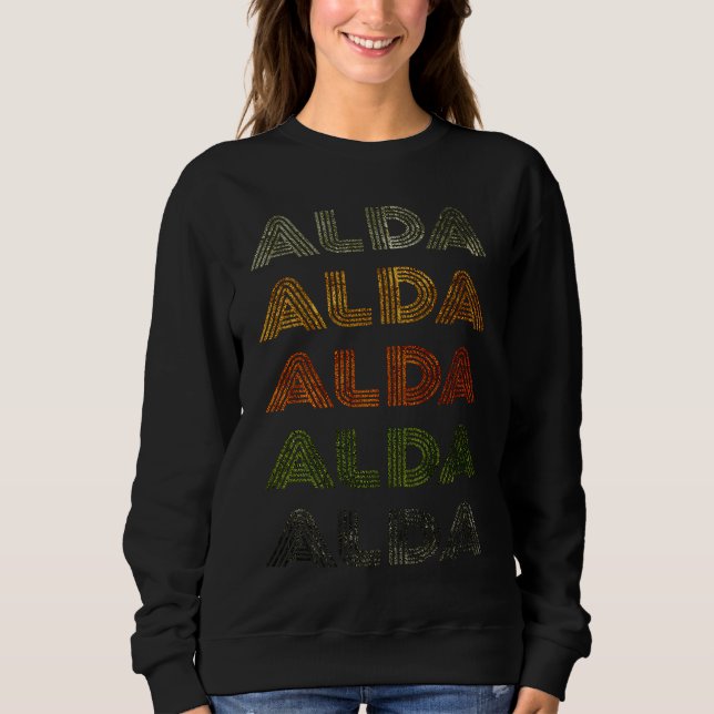Sweatshirt Love Heart Alda GrungeVintage Style Black Alda (Devant)