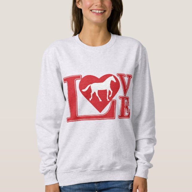 Sweatshirt Love Horses (Devant)