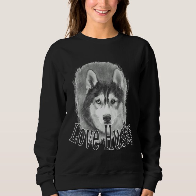 Sweatshirt Love Husky (Devant)