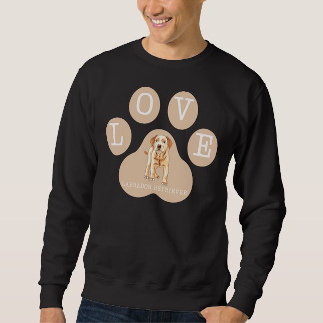 Sweatshirt Love Labrador Retriever Chien chiot (Devant)