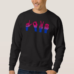 Sweatshirt Love Langue Des Signes Cute Asl Lgbtq Cute Bisexua