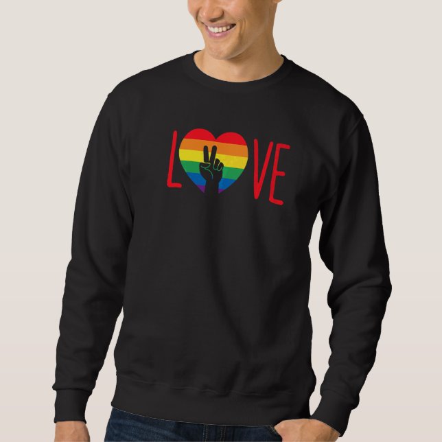 Sweatshirt Love Lgbt Bisexual Queer Mois Gay pride (Devant)
