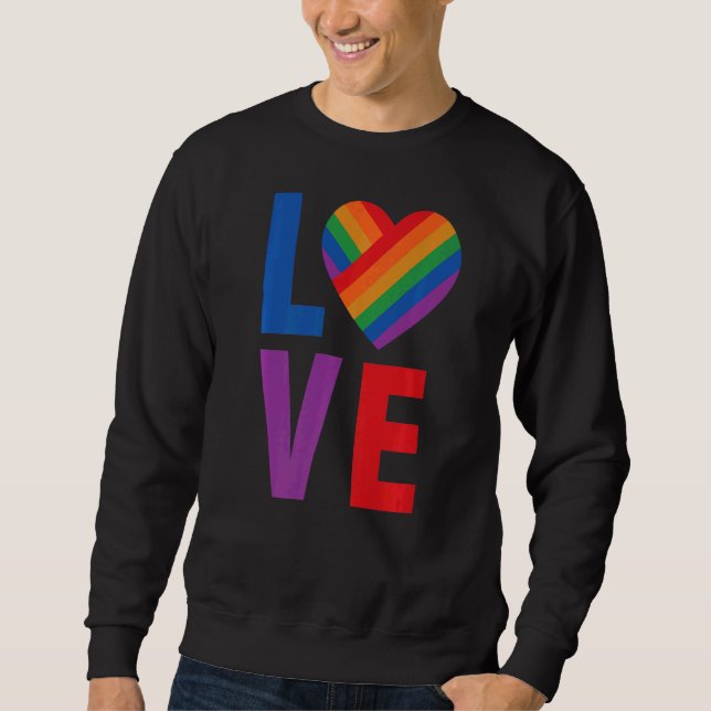 Sweatshirt Love Lgbt Pride (Devant)