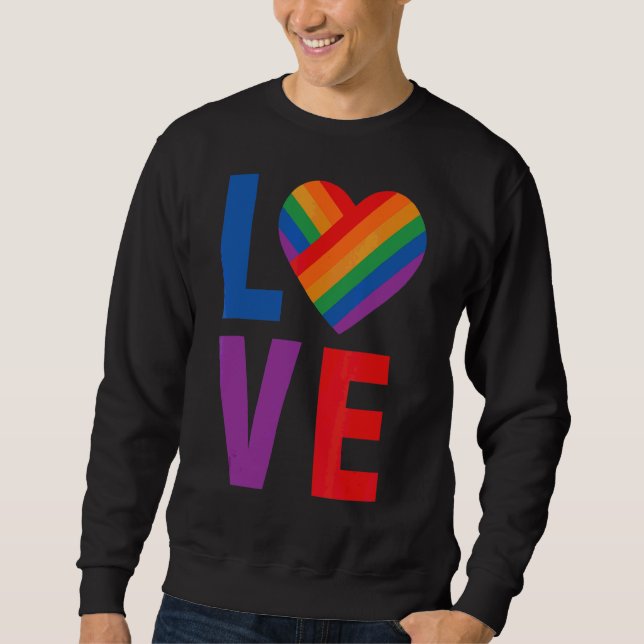 Sweatshirt Love Lgbt Pride (Devant)