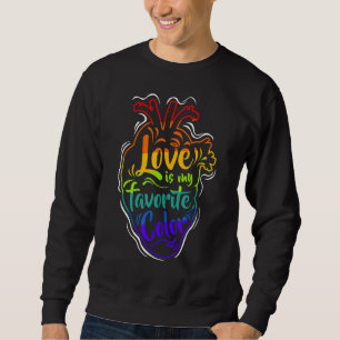 Sweatshirt Love Lgbtq Est Ma Couleur Favorite Rainbow Heart Q