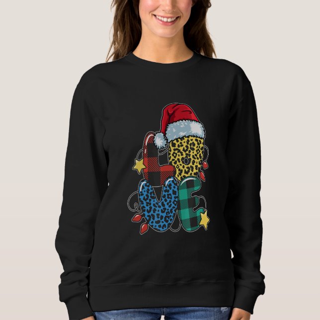 Sweatshirt Love Love Christmas Christmas Tree Christmas Time (Devant)