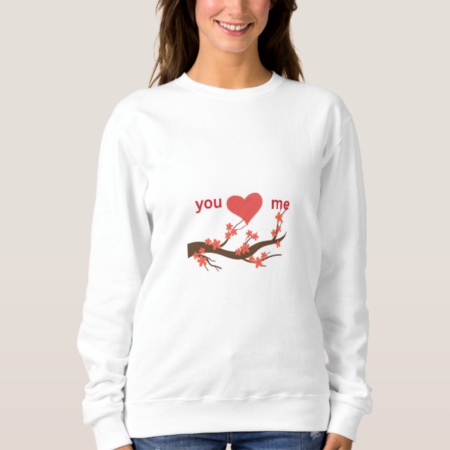 Sweatshirt Love Mode activé – Chemise numérique de la Saint-V (Devant)