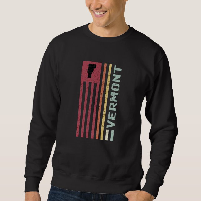 Sweatshirt Love Of The State Retro Vacationing Welcome US Map (Devant)