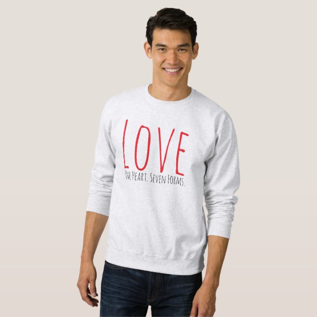 Sweatshirt Love - One Heart. Seven Forms T-Shirt (Devant entier)