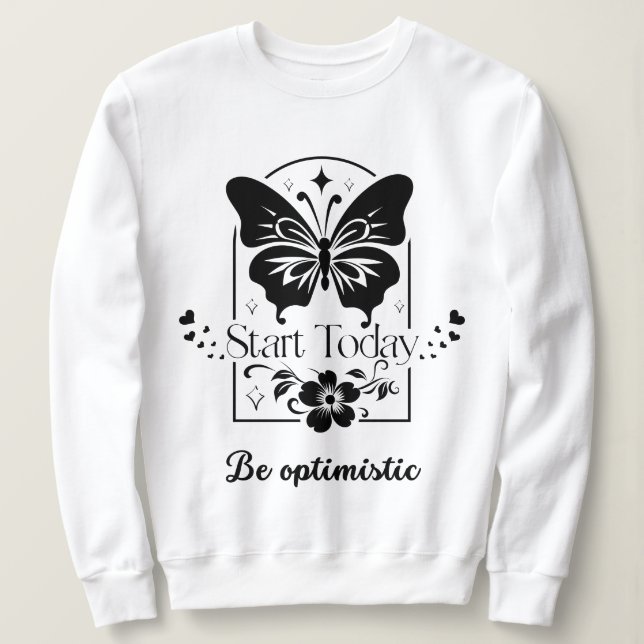 Sweatshirt Love optimism t-shirt (Design devant)