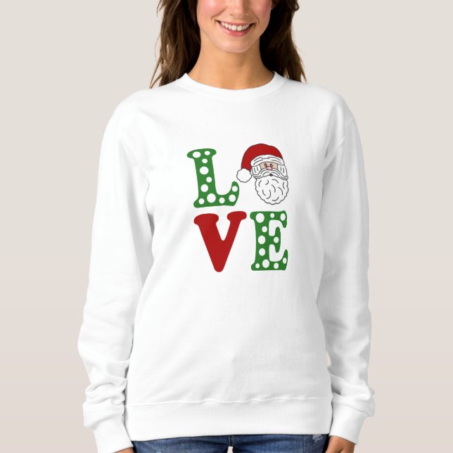 Sweatshirt Love Père Noël Christmas (Devant)