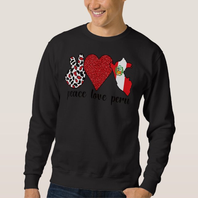 Sweatshirt Love Pérou Fier Drapeau Péruvien Racines péruvienn (Devant)