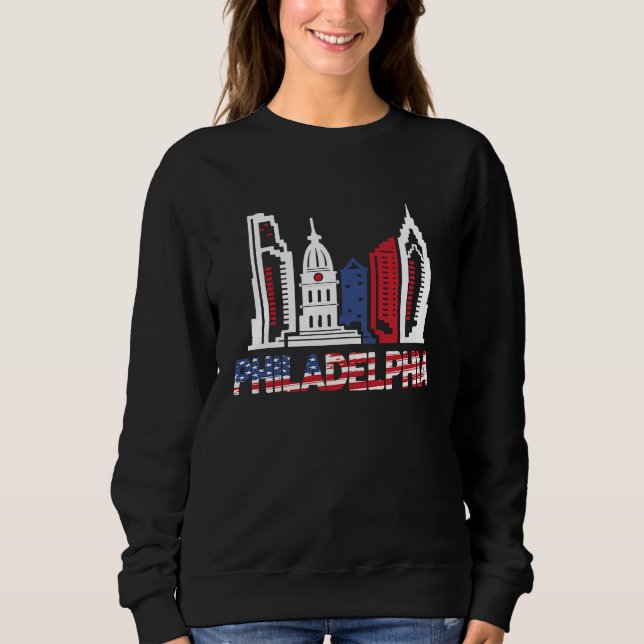 Sweatshirt Love Philadelphia Skyline Downtown Cityscape Phill (Devant)