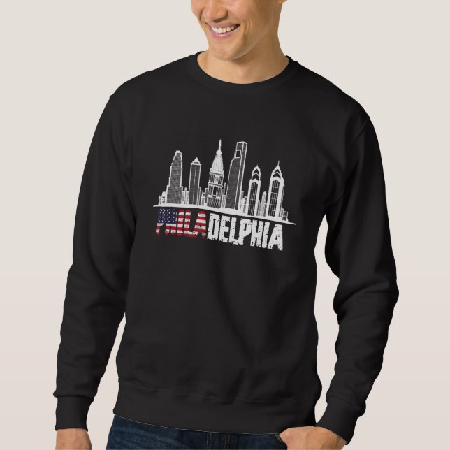 Sweatshirt Love Philadelphia Skyline Downtown Cityscape Phill (Devant)