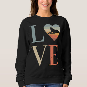 Sweatshirt Love Pitbull Vintage Amoureux des chiens rétro