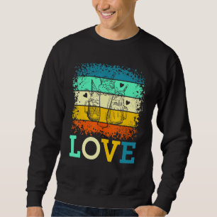 Sweatshirt Love Retro Milkshake Chocolat Dessert Douce dent
