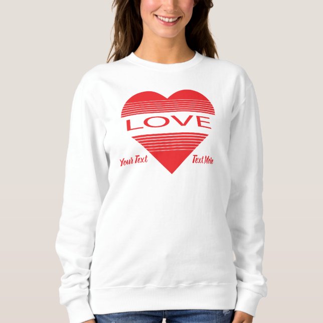 Sweatshirt Love & Romance Concept Design with Heart Elements (Devant)