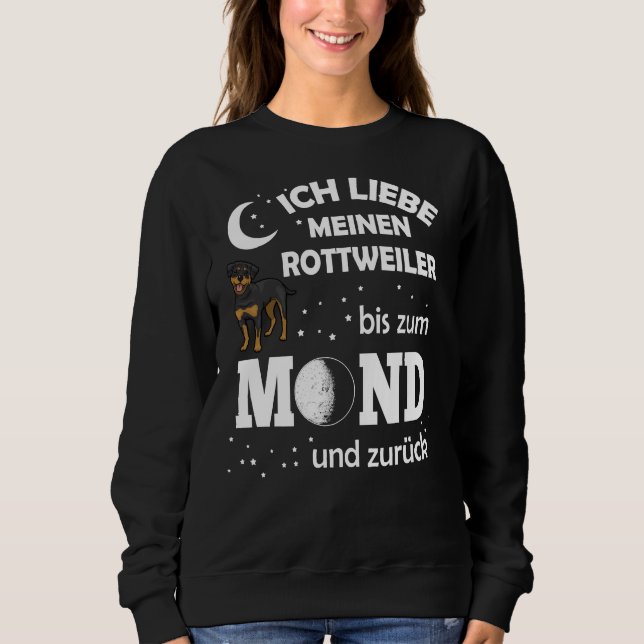 Sweatshirt Love Rottweiler Moon (Devant)