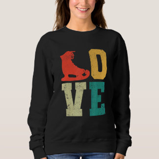 Sweatshirt Love Skate Team Fan Winter Figure Patinage Ice Ska