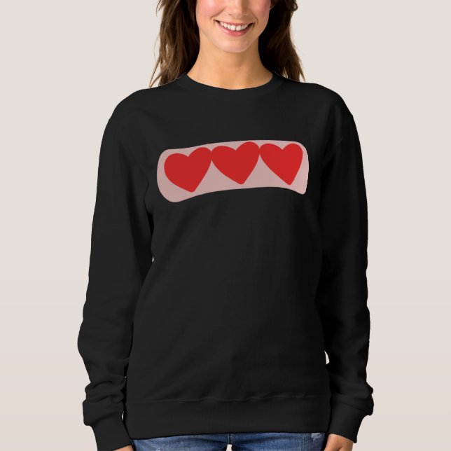 Sweatshirt Love Valentine s Day Couple Relationship Heart In  (Devant)