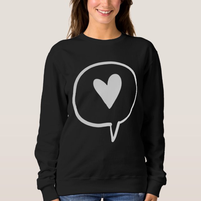 Sweatshirt Love Valentine s Day Couple Relationship Heart  In (Devant)