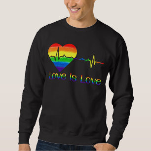 Sweatshirt Lovely Lgbt Gay pride Heartbeat Lesbian Gays Love