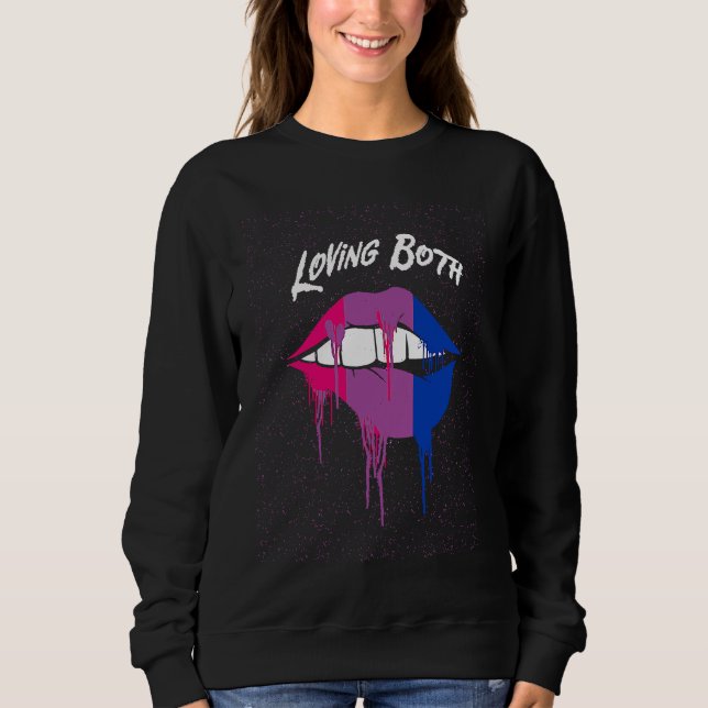 Sweatshirt Loving Both Bisexual LGBTQ Bi Pride Gender Equalit (Devant)