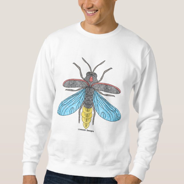 Sweatshirt Lucioles (blanc) - Sweat-shirt pour hommes (Devant)