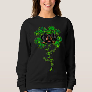 Sweatshirt Lucky Charm Dachshund Shamrock Bonne St Patrick