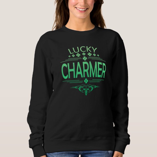Sweatshirt Lucky Charmer Funny St. Patrick's Day Shirt Boy Ki (Devant)