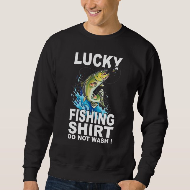 Sweatshirt Lucky Fishing drôle (Devant)