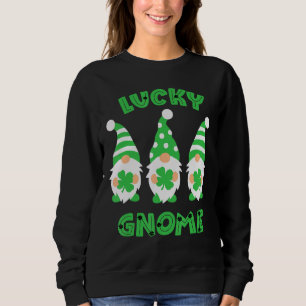 Sweatshirt Lucky Gnome St Patrick S Cute Trois Gnomes Holding