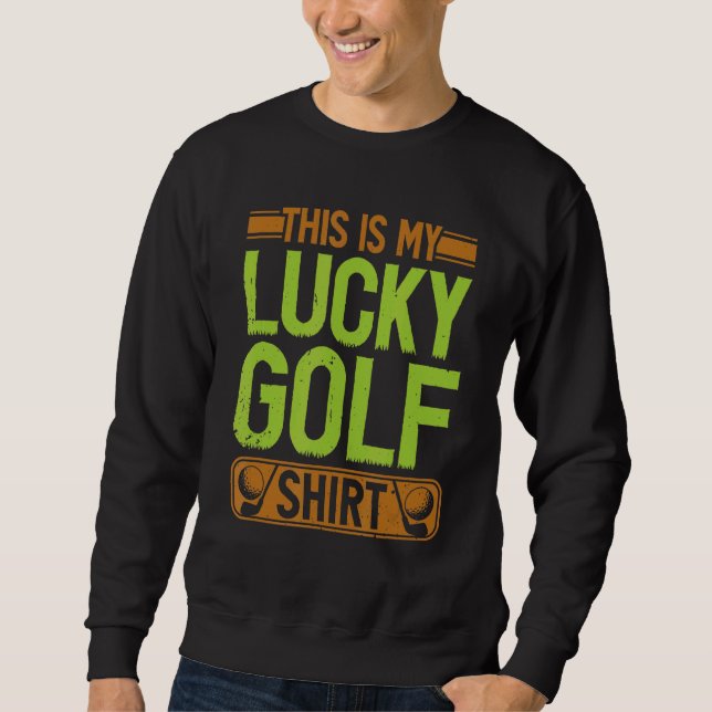 Sweatshirt Lucky Golf Golfeur golfeur (Devant)